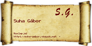 Suha Gábor névjegykártya
