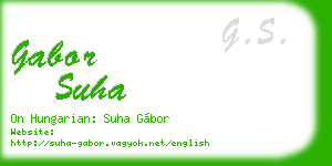 gabor suha business card